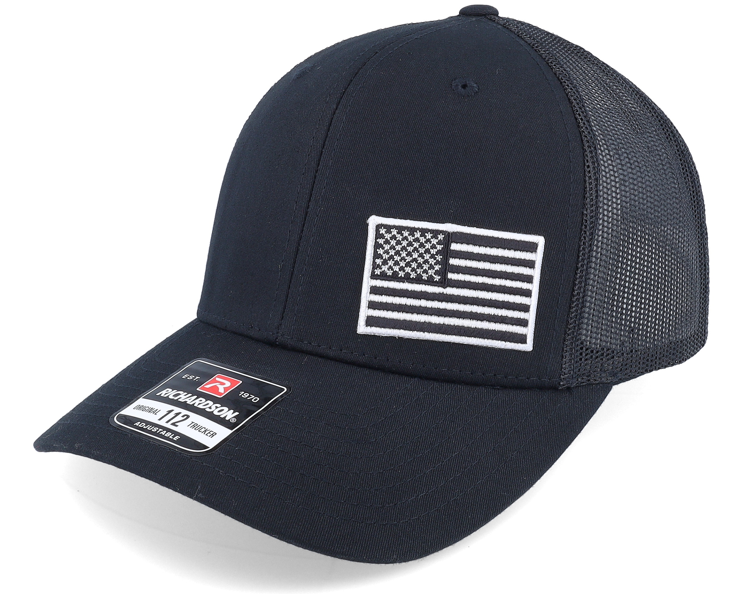 Usa Black/White Trucker - Army Head keps - Hatstore.se