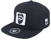 Cap Man Woven Patch Black Snapback
