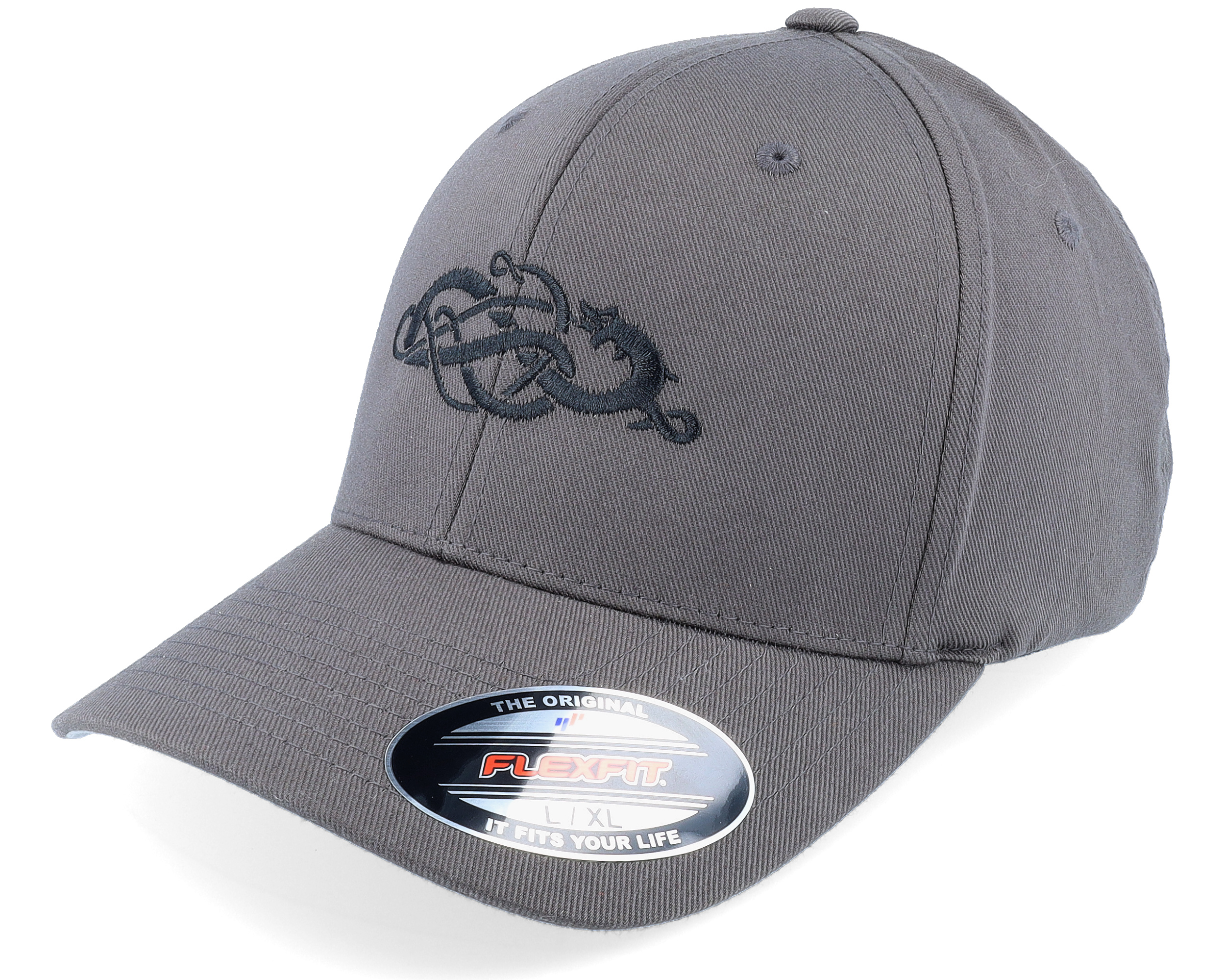 Viking Knot Worm Black Dark Grey Flexfit - Vikings cap | Hatstoreworld.com