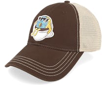 Doughnut In Coffe Cup Patch Brown/Khaki Dad Cap - Abducted