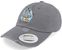 Space Rocket Launch Grey Destroyed Dad Cap - Abducted