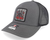Dobermann & Roses Grey A-framed Trucker