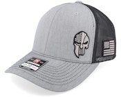 Army Skull Usa Heather Grey/Black Trucker