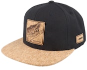 Grisjävel Engraved Patch Black/Cork Snapback