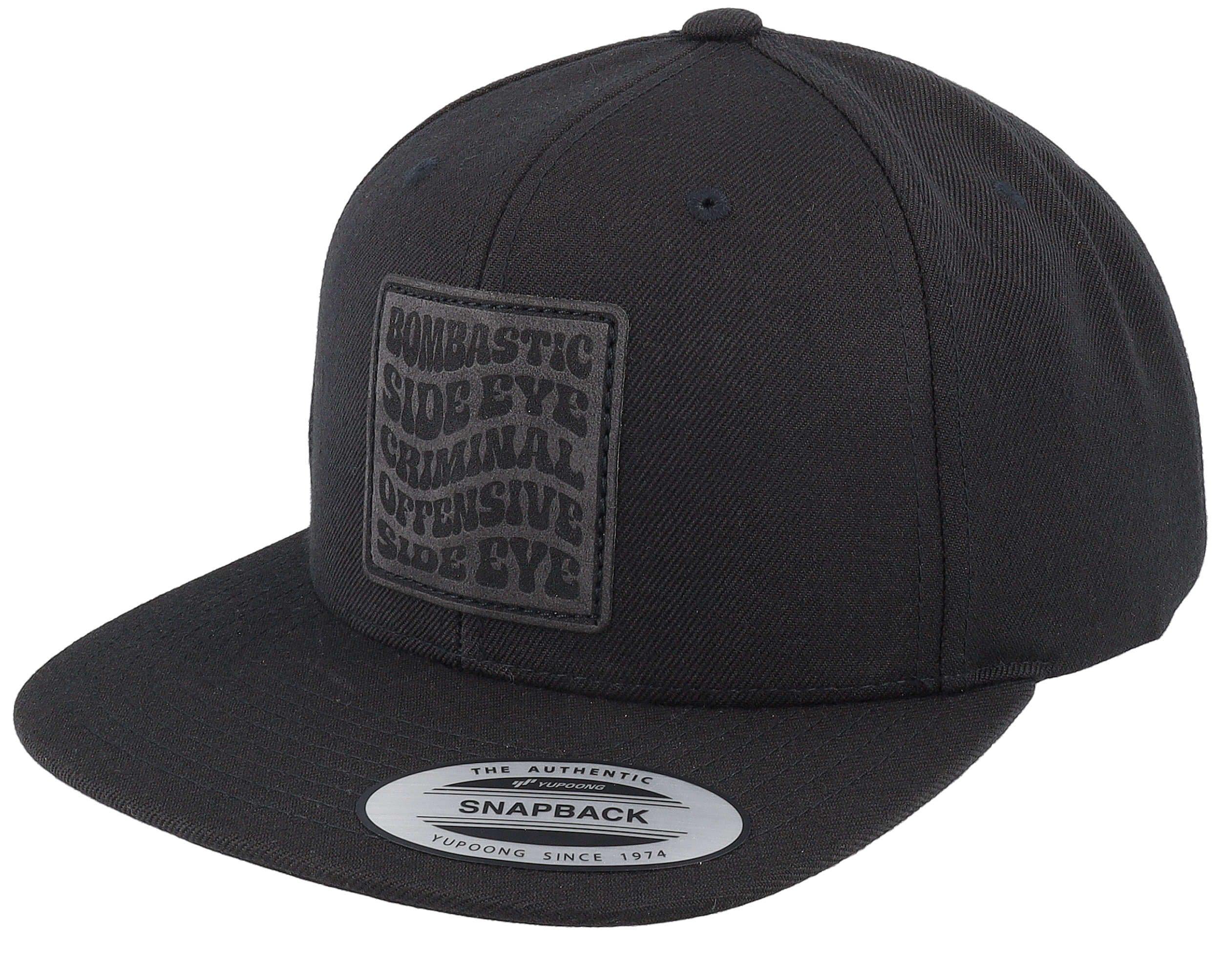 Bombastic Side Eye Black Snapback - Iconic cap | Hatstoreworld.com