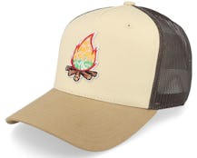 Mountain Camp Fire Golden/Brown/Khaki Trucker - Wild Spirit