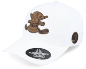Pins & Stripes Engraved Logo White Delta Flexfit