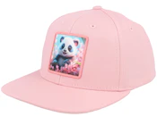 Kids Happy Panda Pink Snapback
