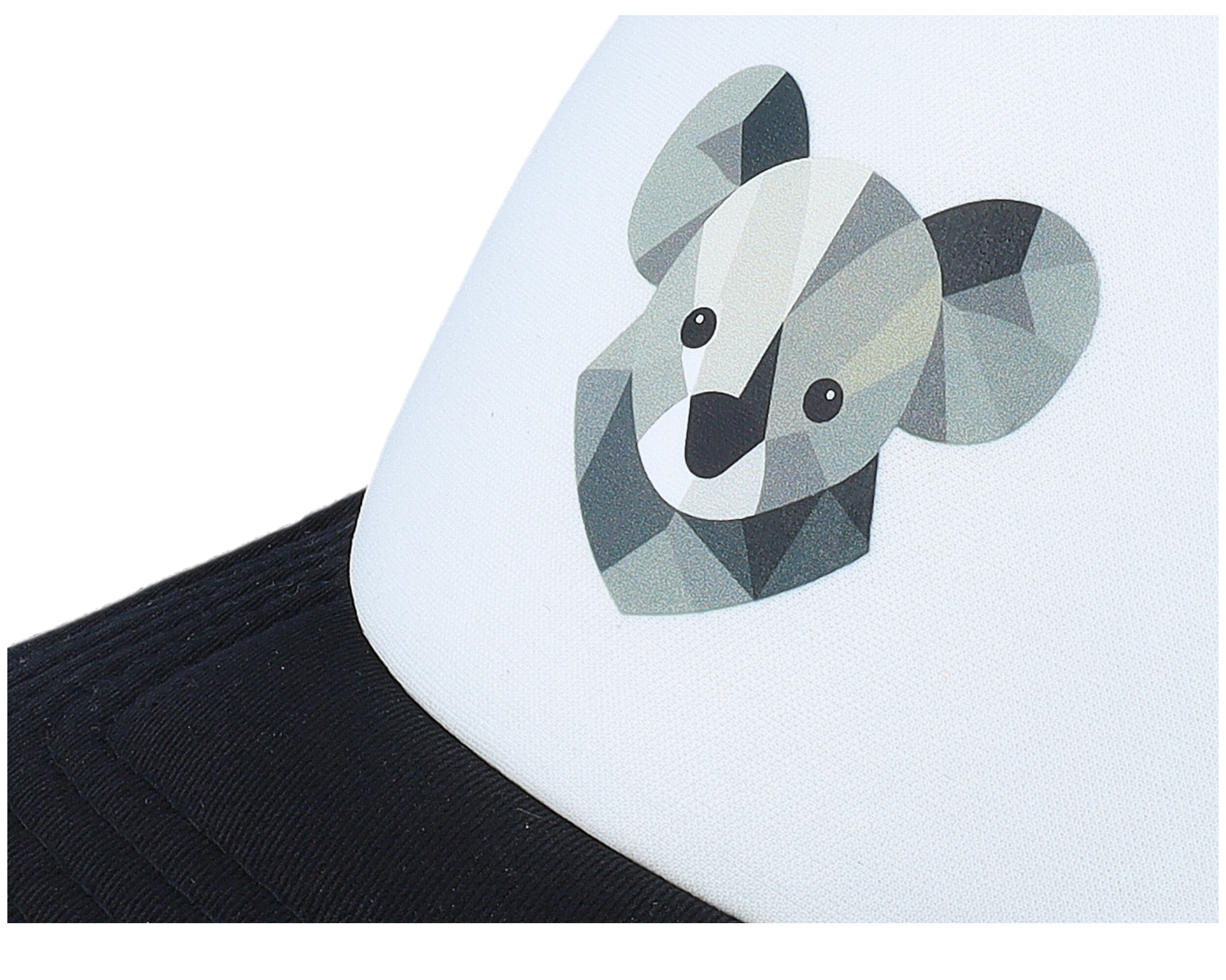 Kids Geometry Koala Black/White Foam Trucker - Kiddo Cap