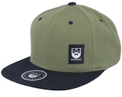 Bm Logo Blk Woven Olive/Black Snapback