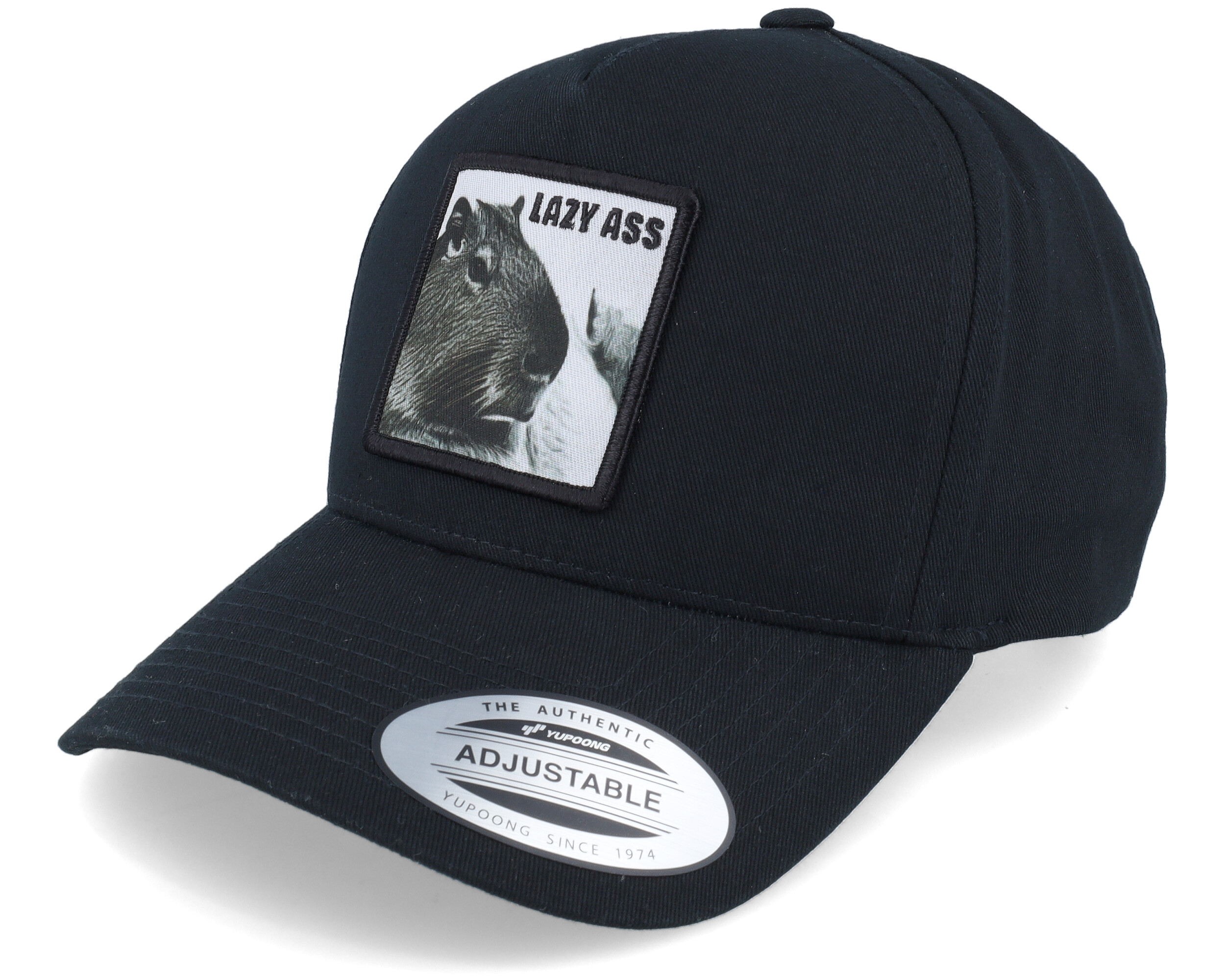 Lazy Capybara Black A-frame Adjustable - Iconic cap | Hatstoreworld.com