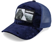 Capybara Sofa Navy Velvet Trucker