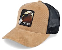 Ok I Pull Up Capybara Cord Caramel/Black Trucker - Iconic
