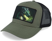 Kids Green Dragon Wide Loden/Black Trucker
