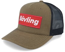 Bävling Red Patch Coffee/Black A-frame Trucker - Iconic