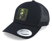 Army Skull Patch Black A-frame Trucker