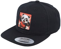 Kids Panda Action Patch Black Snapback - Kiddo Cap