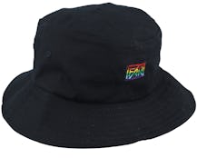 Oraganic Fair Rainbow Pride Logo Black Bucket - Fair