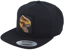 Kids Dinosaur T-rex Bite Black Snapback - Kiddo Cap