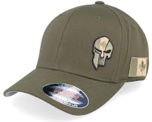 Canada Army Skull Olive Wooly Combed Flexfit - Army Head