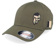 France Army Skull Olive Wooly Combed Flexfit - Army Head
