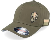 Poland Army Skull Olive Wooly Combed Flexfit - Army Head