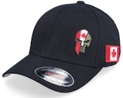 Canada Army Skull Black Wooly Combed Flexfit