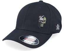 Pirate Army Skull Black Wooly Combed Flexfit - Army Head