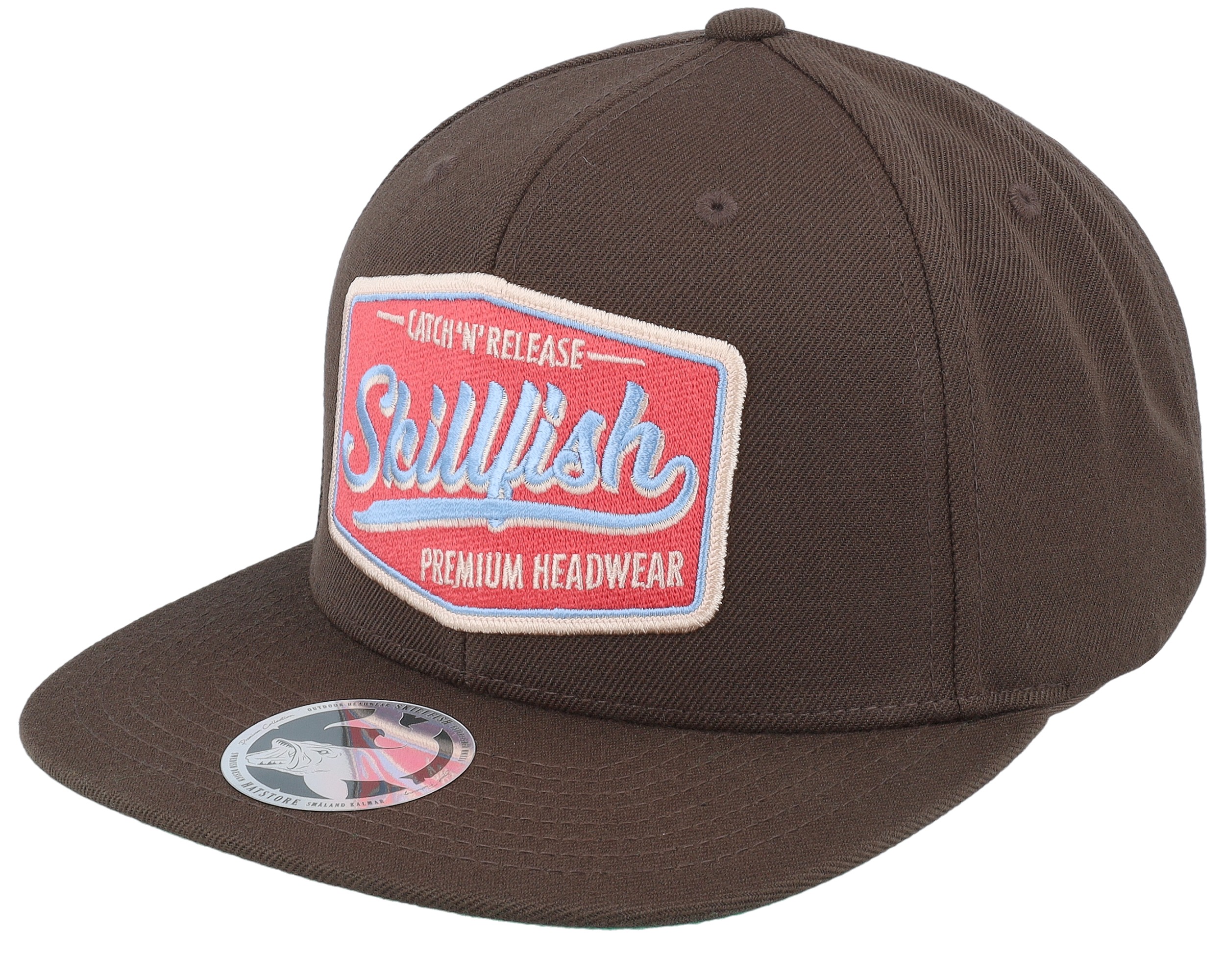 Premium Fishing Classic Dark Brown Snapback - Skillfish cap