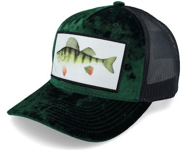 Perch Fishing Velvet Green/Black Trucker - Skillfish cap