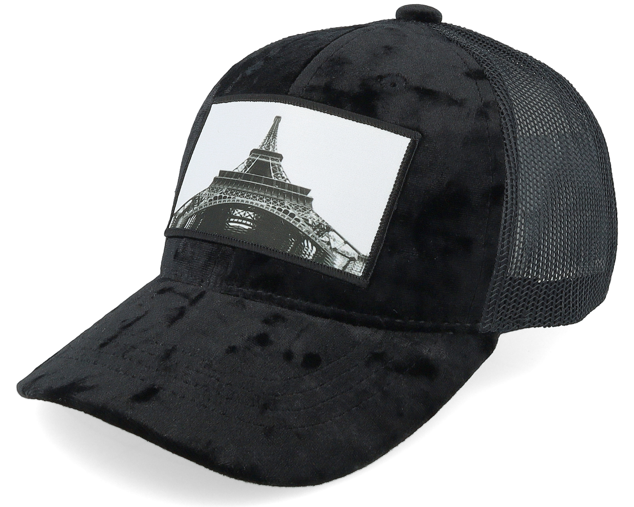 Kids Eiffel Tower Velvet Black Trucker - Calza Pennello