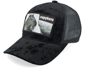 Kids Youth Capybara Sofa Velvet Black Trucker