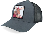 Moose Coffee Grey/Black A-frame Trucker