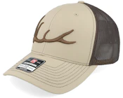 Elk Antler 3d 112 Split Khaki/Coffee Trucker