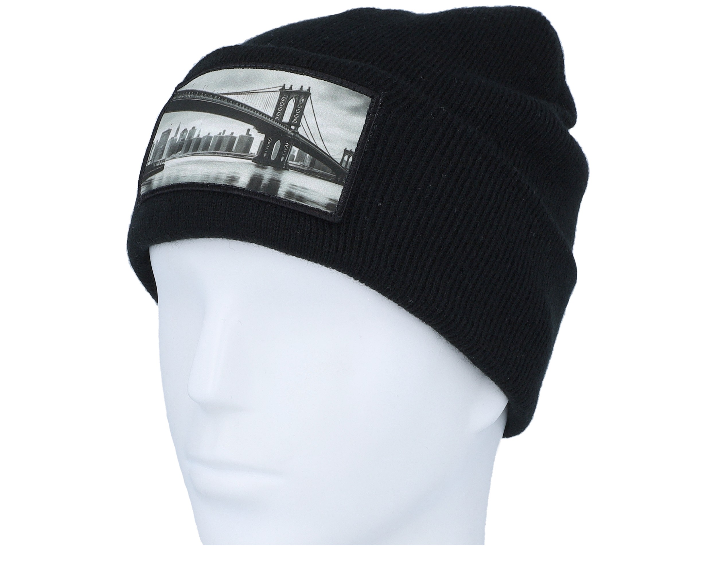 Bridge Beanie Black Cuff - Public Domain Beanie | Hatstore.com