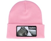 Capybara Sofa Beanie Classic Pink Cuff