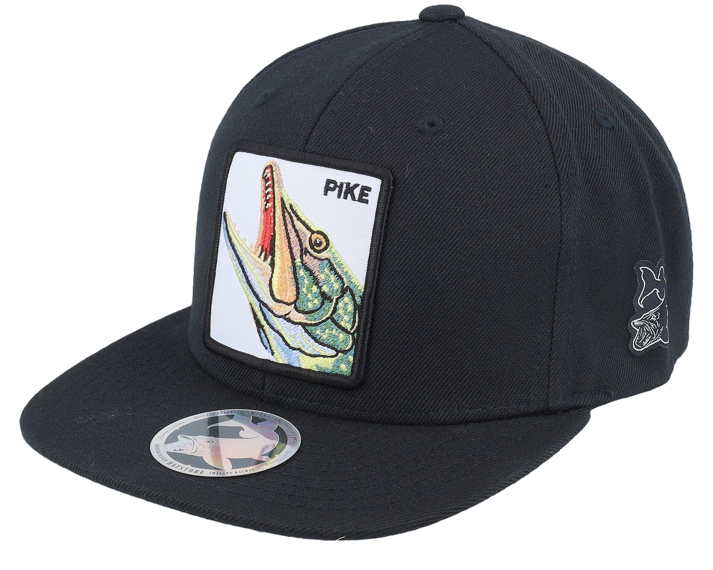 Kids Pike Pro Fishing Black Snapback - Skillfish cap