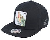 Kids Pike Pro Fishing Black Snapback