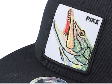 Skillfish - Black flexfit Cap - Pike Fish Black Flexfit @ Hatstore