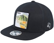 Kids Perch Pro Fishing Black Snapback