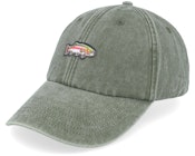 Tiny Rainbow Trout Fish Vintage Washed Olive Dad Cap
