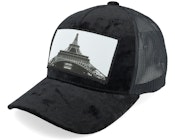 Kids Eiffel Tower Velvet Black A-Frame Trucker
