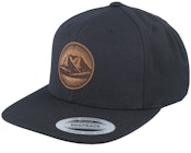 Mountain And Eagle Brown Patch Black Snapback
