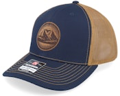 Mountain And Eagle Brown Patch Navy/Caramel Trucker