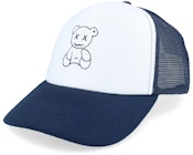 Teddy White/Navy Foam Trucker
