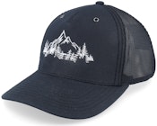 Nature Mountain Scenery Hawthorne Black Trucker