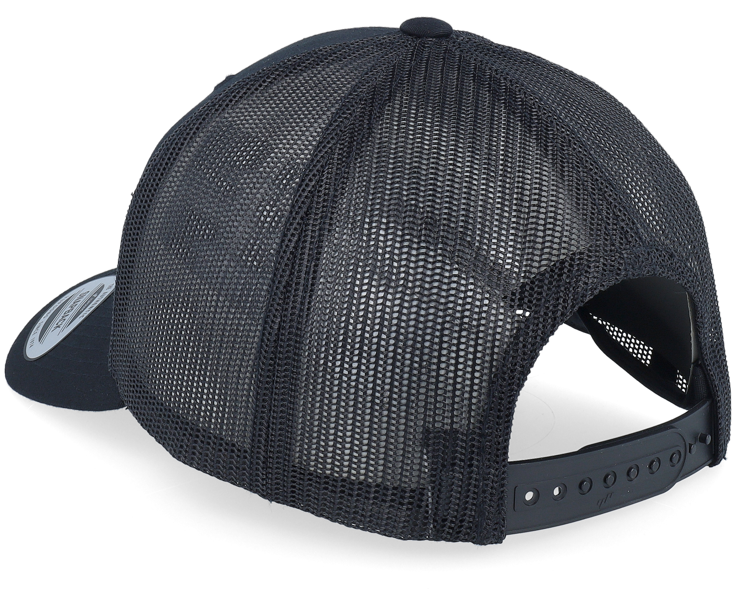 Fishing Hut Wide Patch Retro Black Trucker - Hunter
