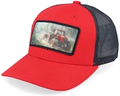 Kids Red Tractor Patch Red/Black Trucker