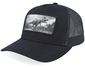 Kids T-rex Dino Patch Black Trucker