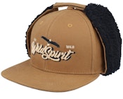 Pin Script Canvas Flatbrim Caramel/Black Earflap